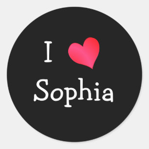 Sticker Rond J'aime Sophia