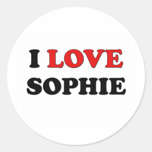 Sticker Rond J'aime Sophie