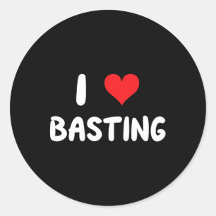 Sticker Rond J'aime Sting - Cœur Cuisine Cuisinier Dinde Que