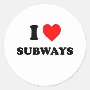 Sticker Rond J'aime Subway