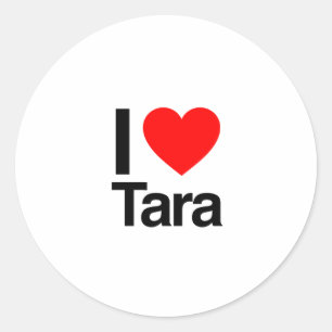 Sticker Rond j'aime tara