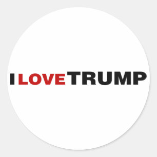 Sticker Rond J'aime Trump