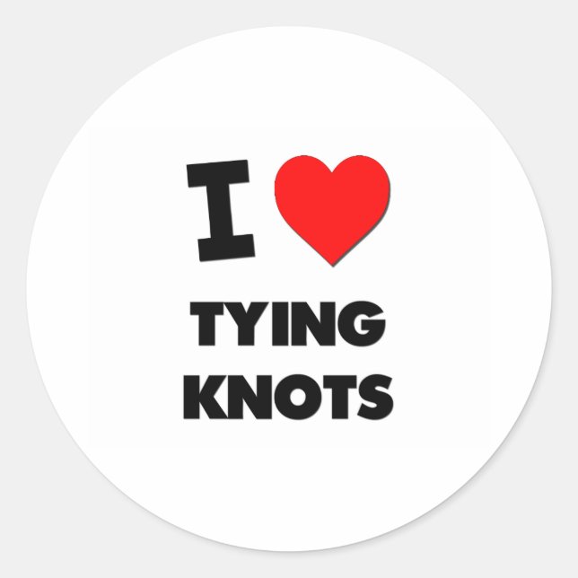 Sticker Rond J'Aime Tying Knots (Devant)