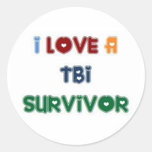 STICKER ROND J'AIME UN SURVIVANT DE TBI