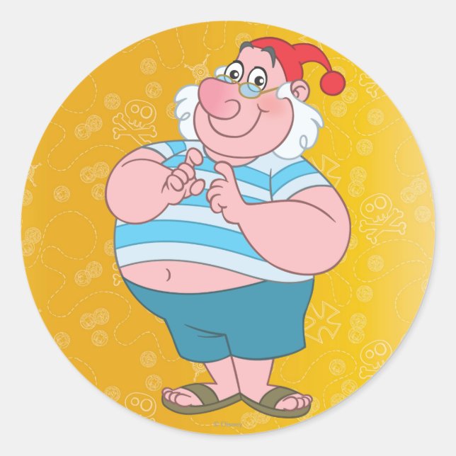 Sticker Rond Jake et les pirates du Neverland | M. Smee (Devant)