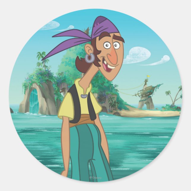 Sticker Rond Jake et les pirates terrestres | Bones (Devant)