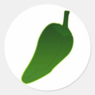 Sticker Rond Jalapeno Pepper