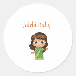 Sticker Rond Jalebi carte de remerciements de costume bébé pour
