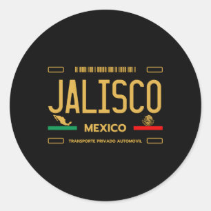 Sticker Rond Jalisco Mexique Plaque de licence esthétique Jalis