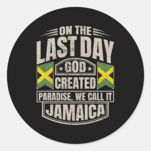 Sticker Rond Jamaïque