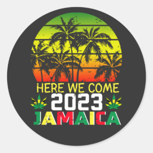 Sticker Rond Jamaïque 2023 Nous voici