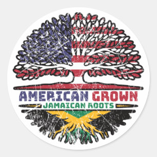 Sticker Rond Jamaïque Jamaïque États-Unis États-Unis États-Unis