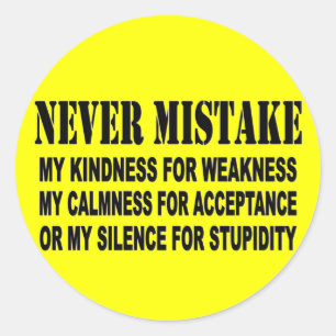 STICKER ROND JAMAIS ERREUR