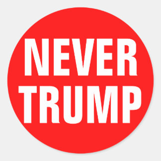 Sticker Rond JAMAIS TRUMP Pour Président 2016