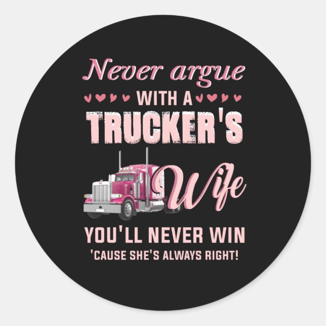 Sticker Rond Jamais vous n'aurez à gagner avec la femme d'un ca (Devant)