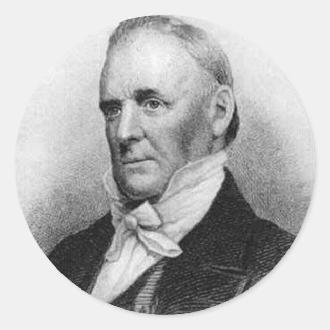 Sticker Rond James Buchanan 15e Président (Devant)