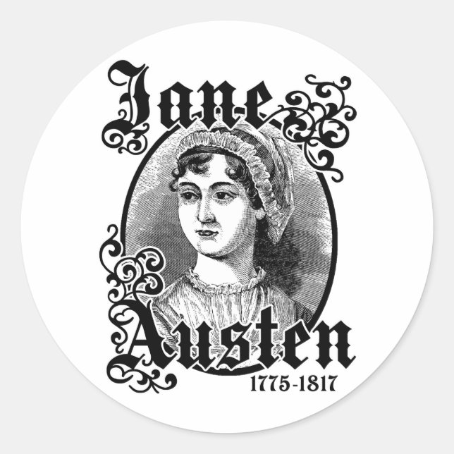 Sticker Rond Jane Austen (Devant)