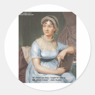 Sticker Rond Jane Austen A Aimé U Moins De Citation Sur Les Cad
