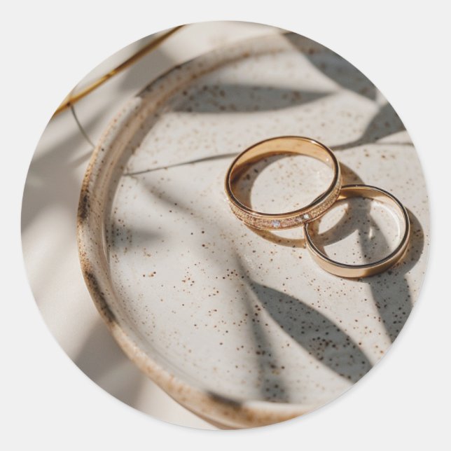 Sticker Rond Japandi wedding (Devant)