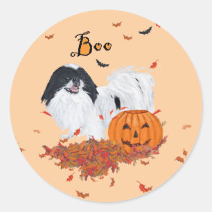 Sticker Rond Japanese Chin Halloween