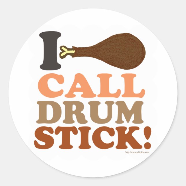 Sticker Rond J'appelle Drumstick sur Thanksgiving : (Devant)