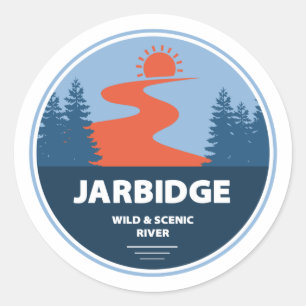 Sticker Rond Jarbidge Wild Et Rivière Pittoresque Idaho