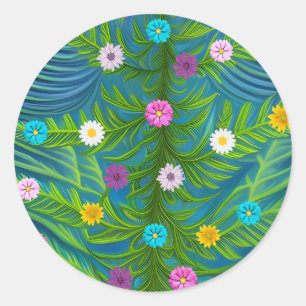 Sticker Rond Jardin Abstrait de la petite salade