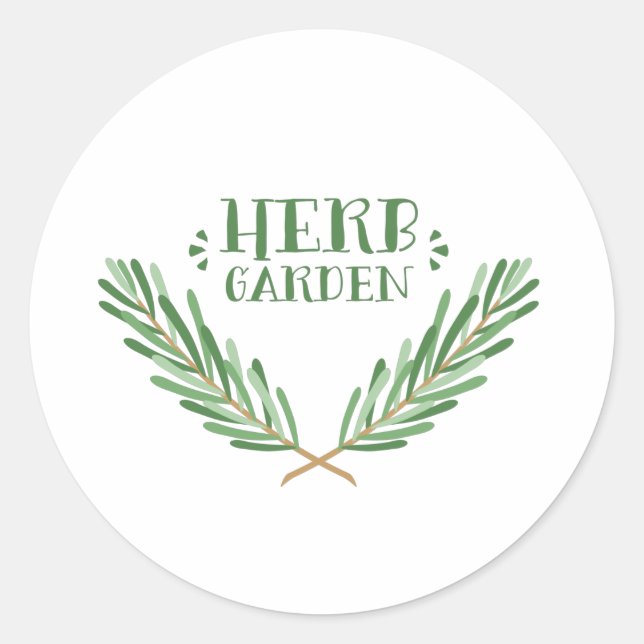 Sticker Rond Jardin aux herbes (Devant)