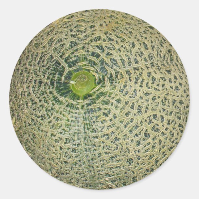 Sticker Rond Jardin Cantaloupe frais (Devant)