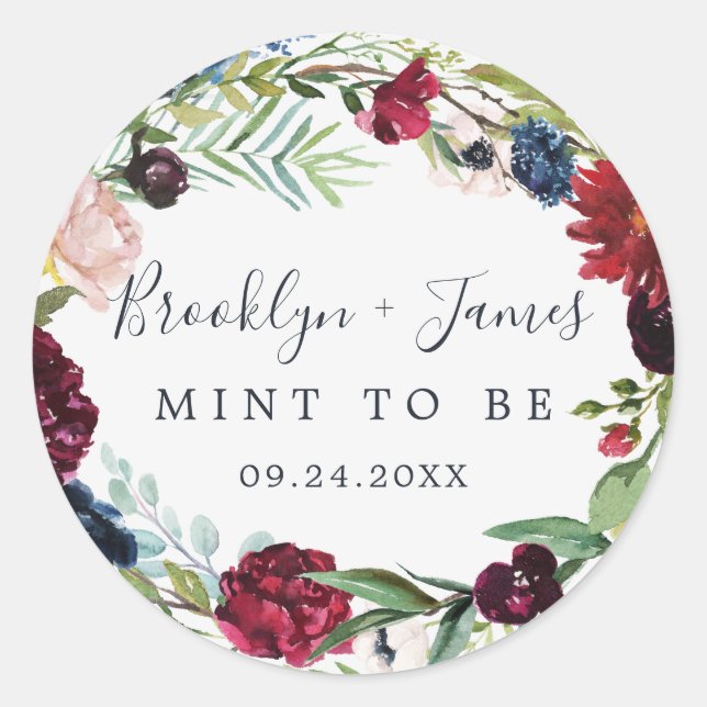 Sticker Rond Jardin d'automne | Monnaie Bourgogne À Être Sticke (Devant)