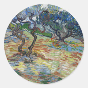 Sticker Rond Jardin de Gethsemane, Mont des Oliviers par van Go