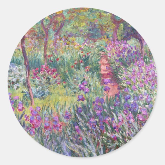 Sticker Rond Jardin de l'artiste à Giverny par Claude Monet (Devant)