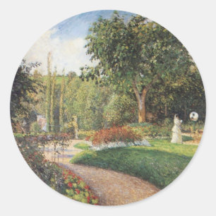 Sticker Rond Jardin des Mathurins à Pontoise de Pissarro