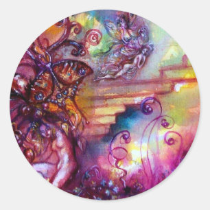 STICKER ROND JARDIN DES OMBRES PERDUES / ESCALIERS MYSTIQUES