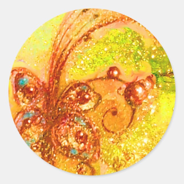 STICKER ROND JARDIN DES OMBRES PERDUES - PLANTE BUTTERFLY (Devant)