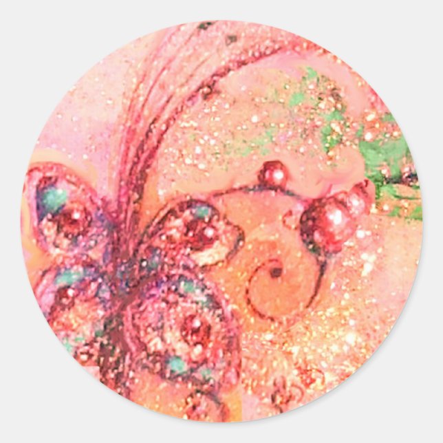 STICKER ROND JARDIN DES OMBRES PERDUES - PLANTE BUTTERFLY (Devant)