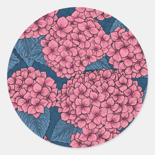 Sticker Rond Jardin d'Hydrangea (Devant)