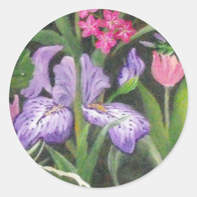 Sticker Rond Jardin d'Iris de Julia (Devant)