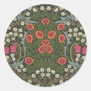 Sticker Rond Jardin Fleur Classique de Prunellier de William Mo