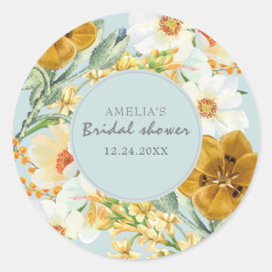 Sticker Rond Jardin Flower fleurs sauvages Fête des mariées de 