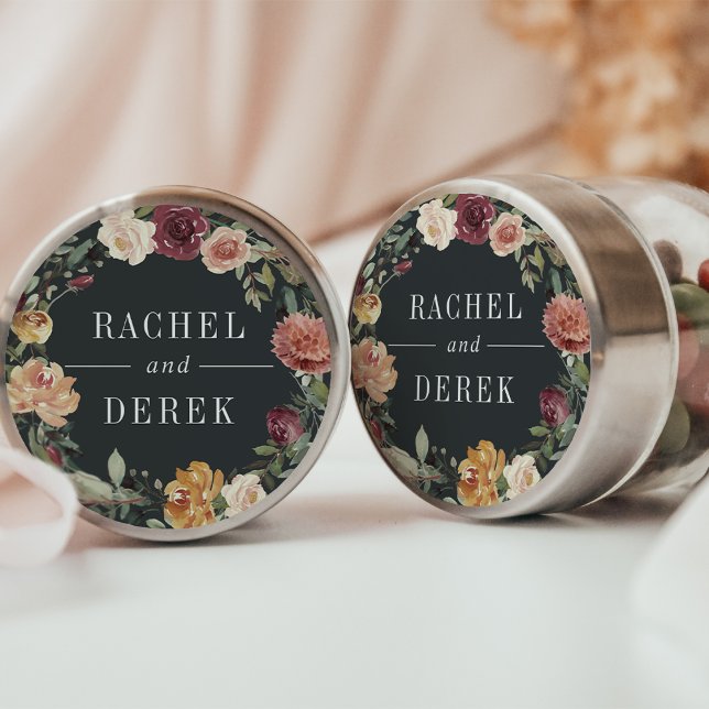 Sticker Rond Jardin Lune | Floral Mariage de couronne (Créateur téléchargé)