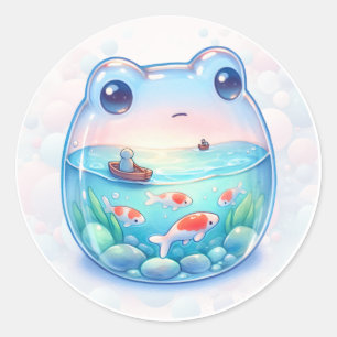 Sticker Rond Jarres d'animaux de Whimsical - Grenouille -