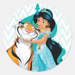 Sticker Rond Jasmine et Rajah