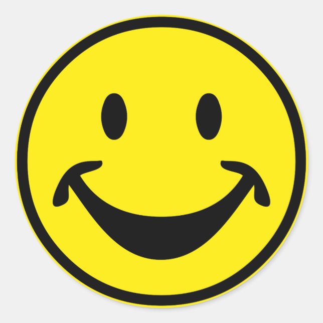 Sticker Rond Jaune amusant + votre dos. & idées (Devant)