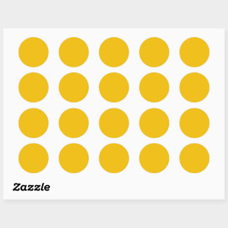 Sticker Rond Jaune doré et solide