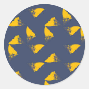 Sticker Rond Jaunissez, refroidissez, les triangles uniques et