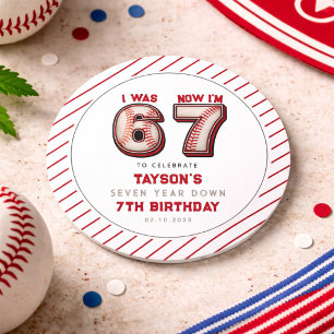 Sticker Rond J'avais 6 ans, maintenant j'ai 7 ans – Baseball 7e