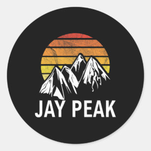 Sticker Rond Jay Peak Vermont Nouvelle-Angleterre États-Unis St