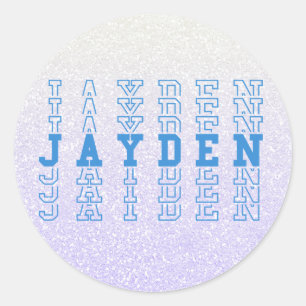 Sticker Rond Jayden Custom Boy Name