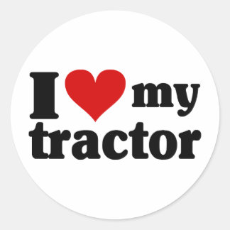 Sticker Rond J'Coeur Mon Tracteur